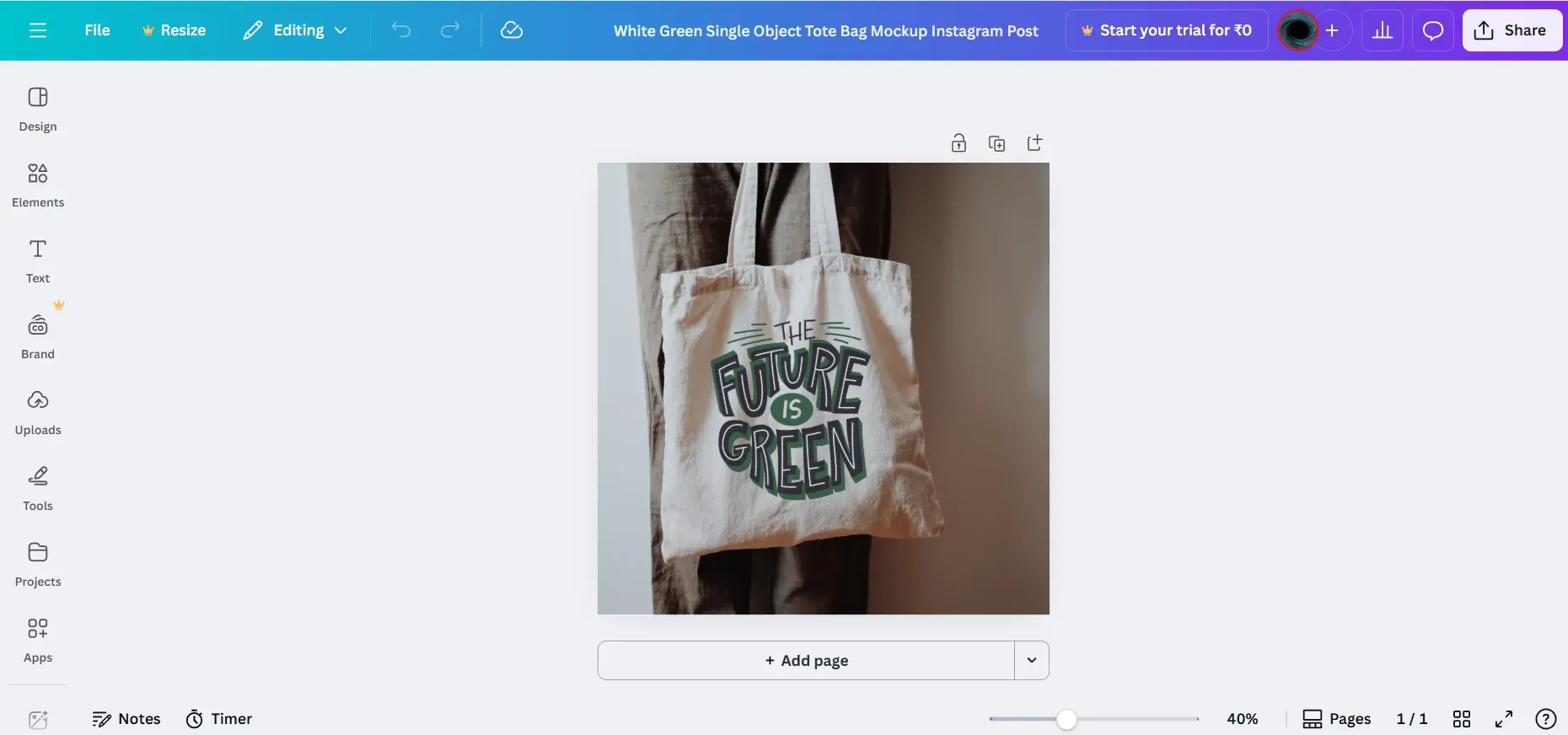 Canva tote bag mockups