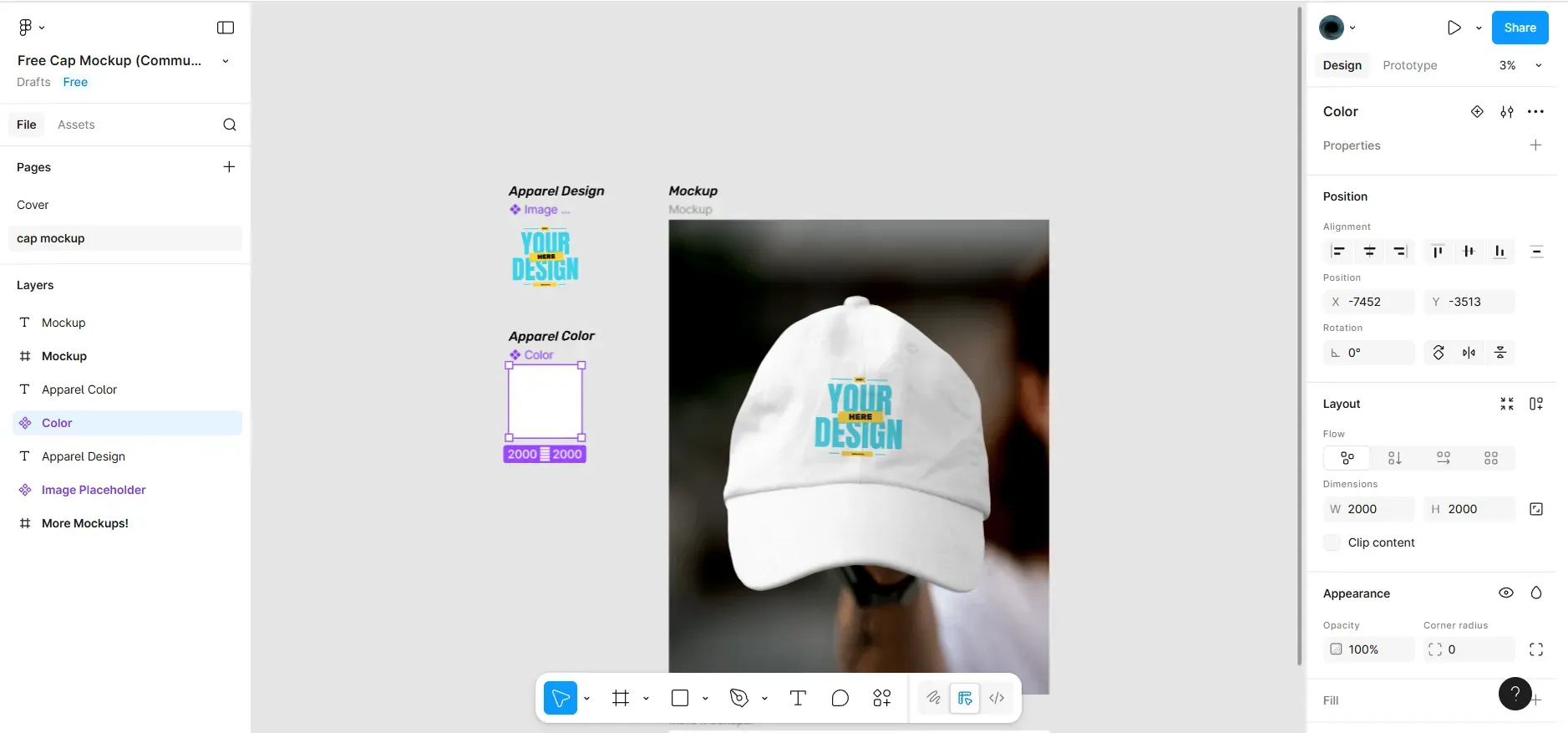 Figma hat mockup