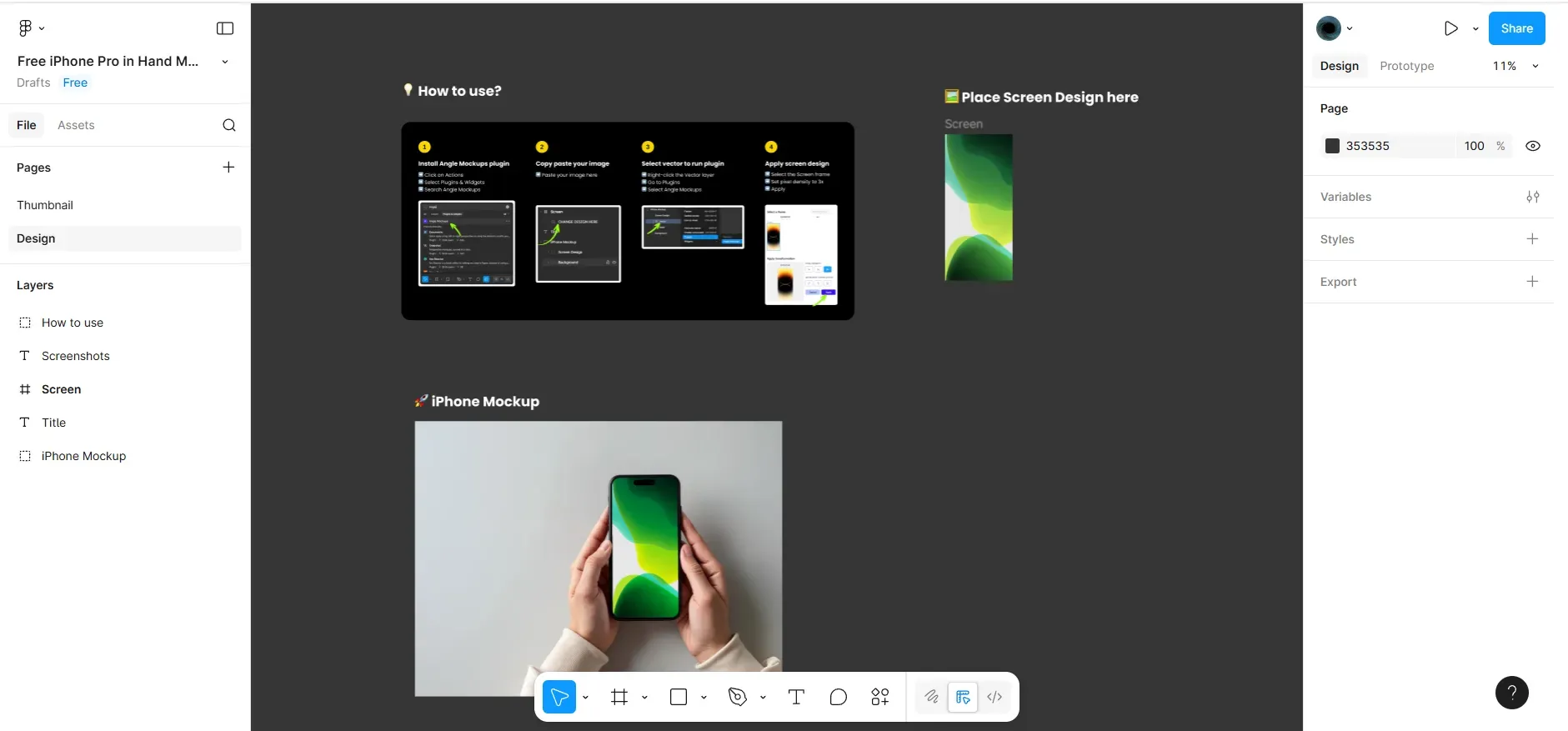 Figma iPhone mockups