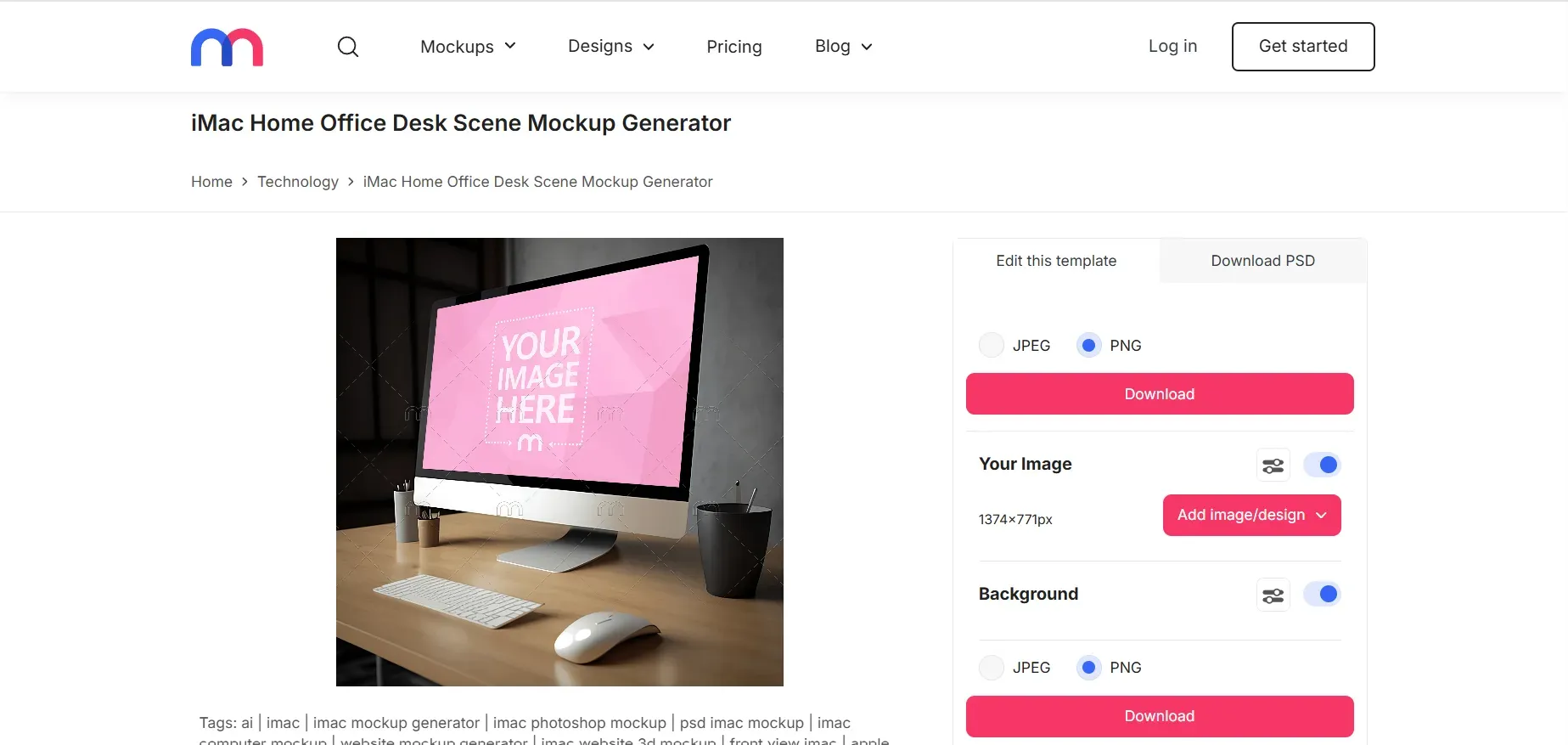 Mediamodifier iMac mockup