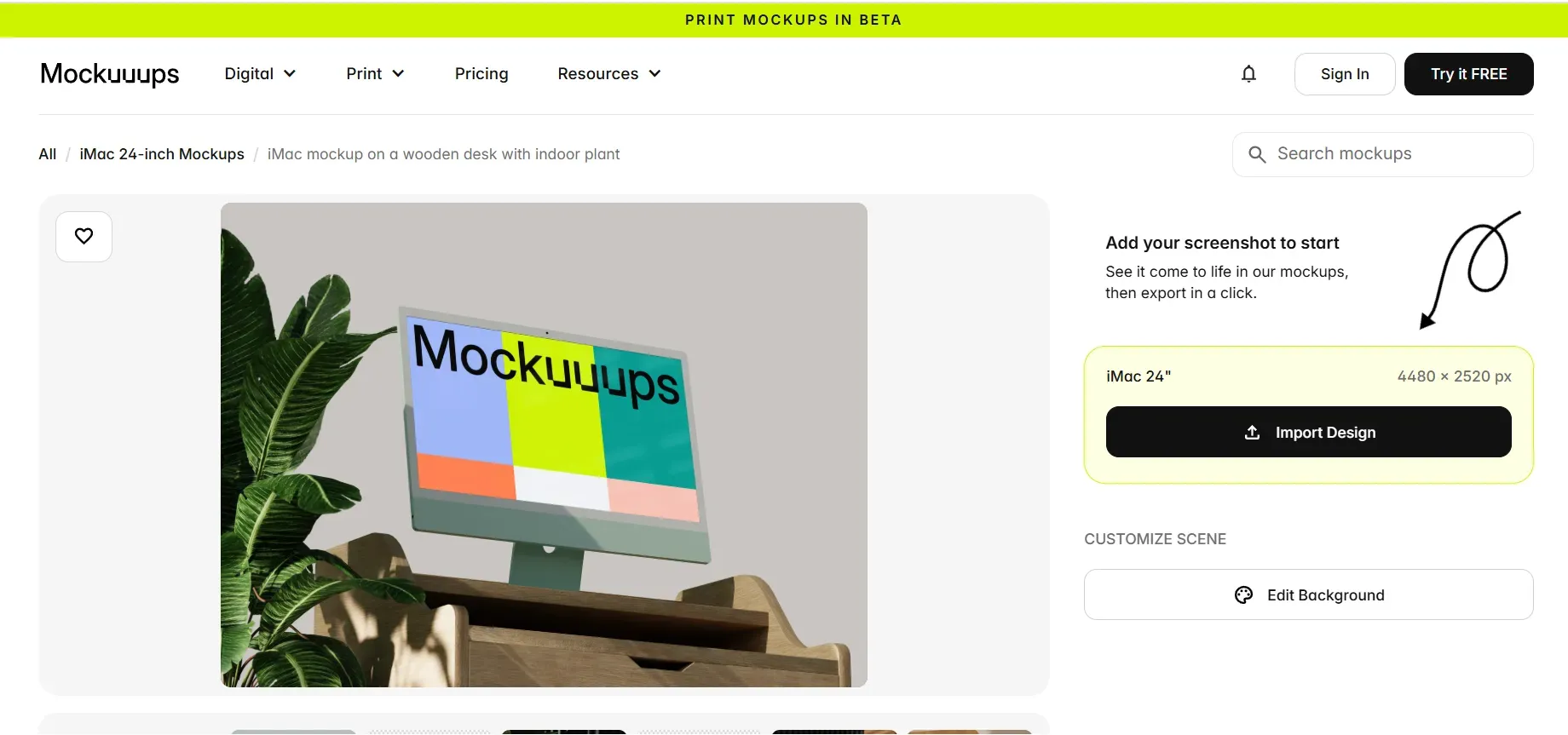 Mockuuups Studio iMac mockup