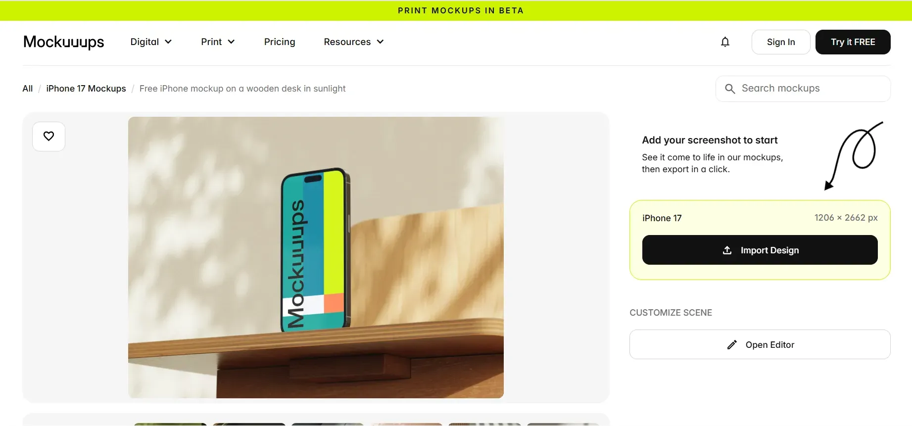 Mockuuups Studio iPhone mockups