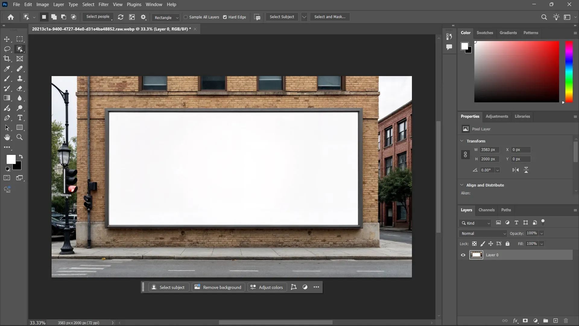 Photoshop billboard mockup
