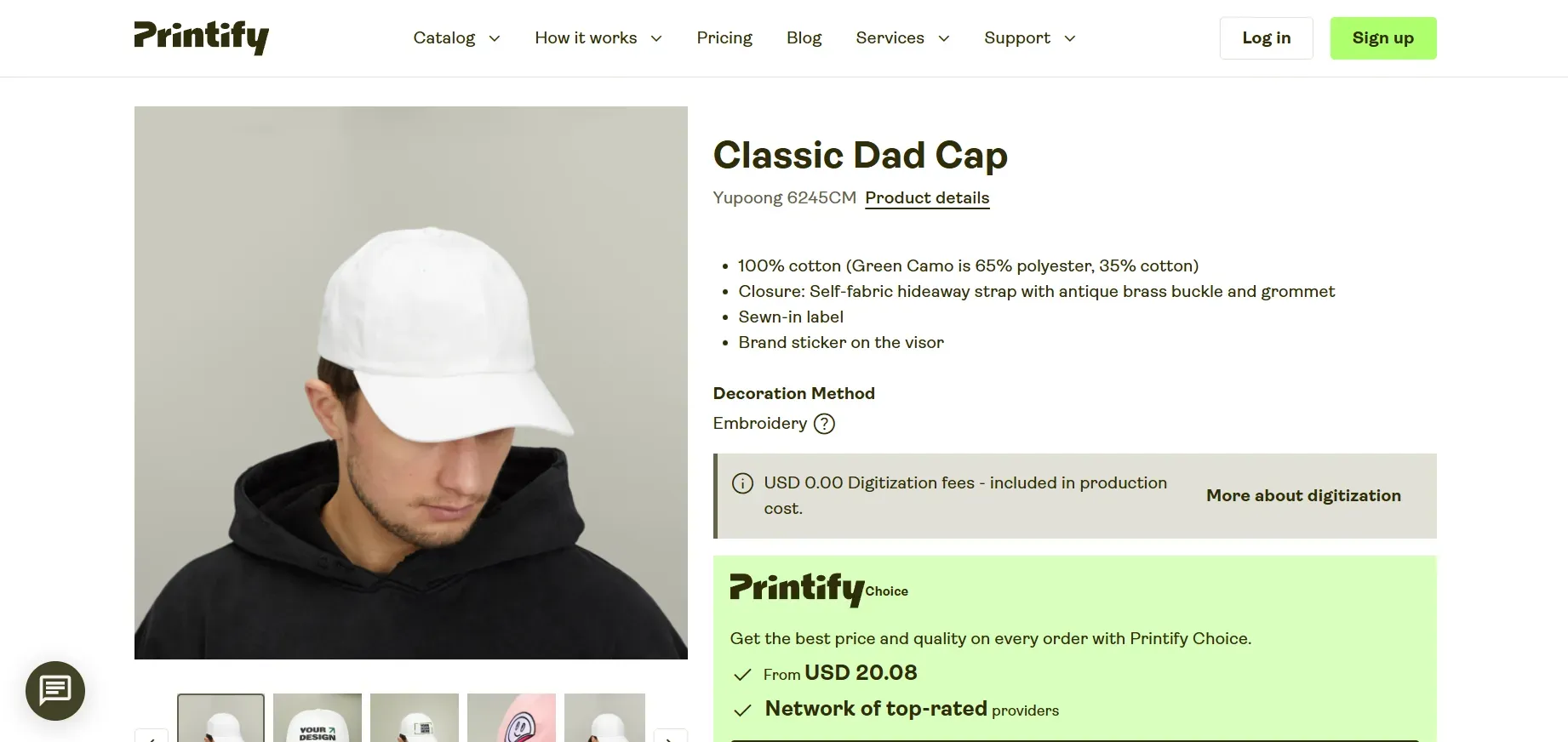 Printify hat mockup