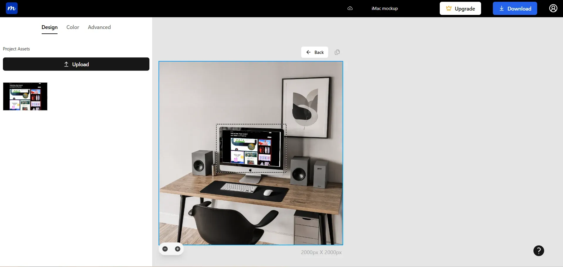 Upload an iMac screen