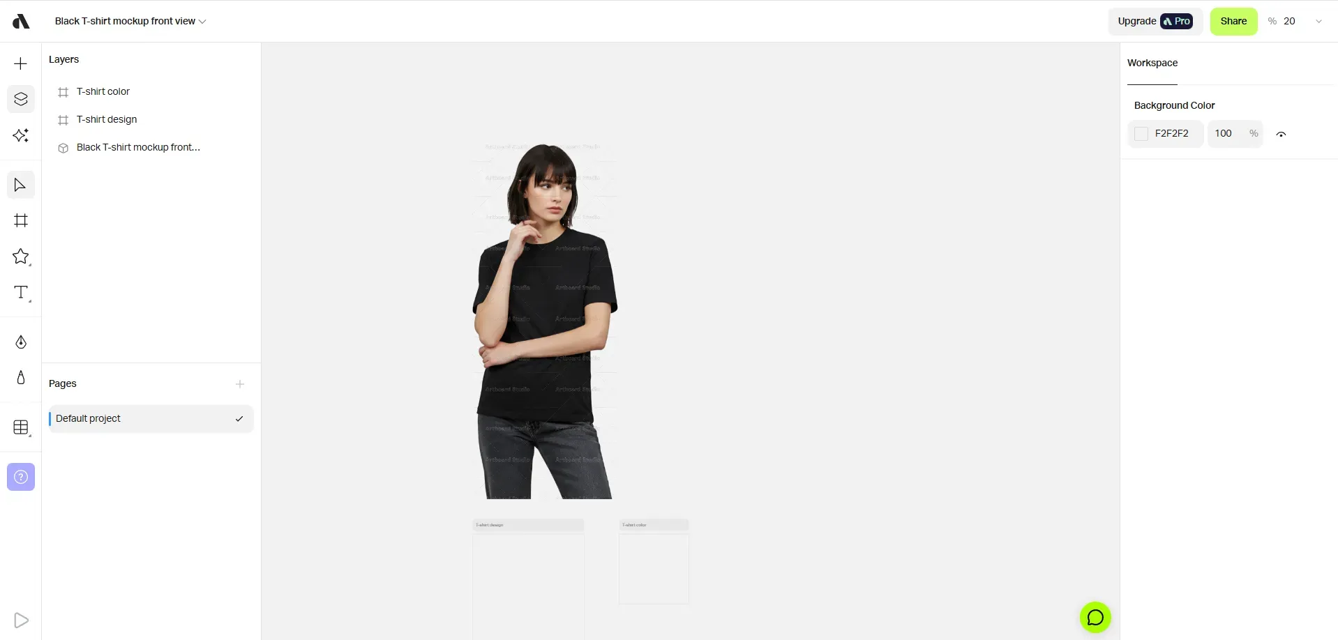 Artboard Studio t-shirt mockup generator