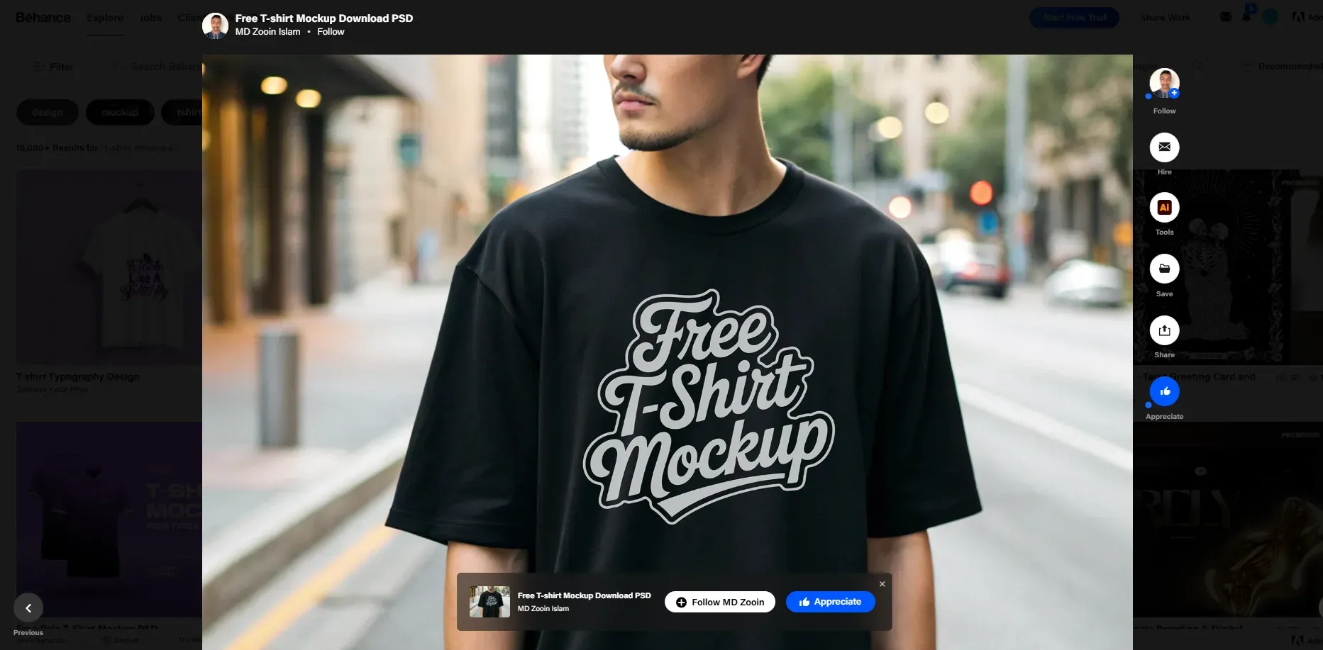 Behance t-shirt mockups