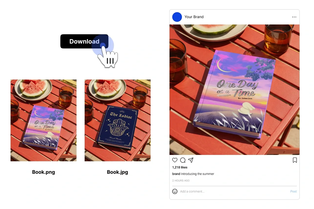 Step 4 preview and download the final book mockup.