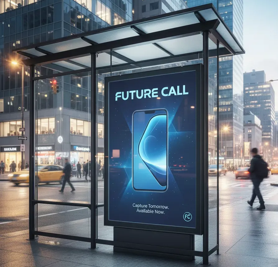 Bus stop shelter billboards