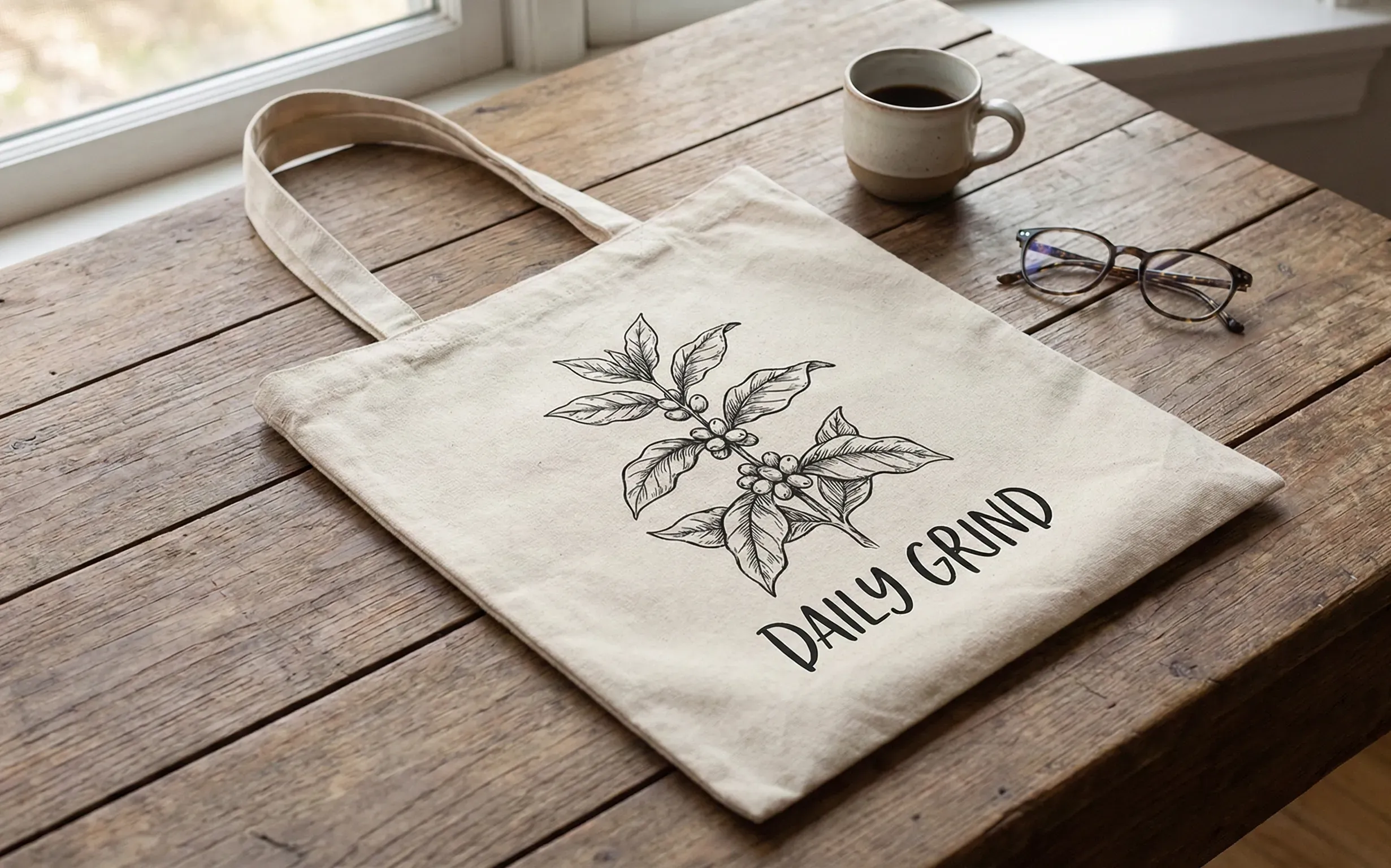 canvas tote bag mockup