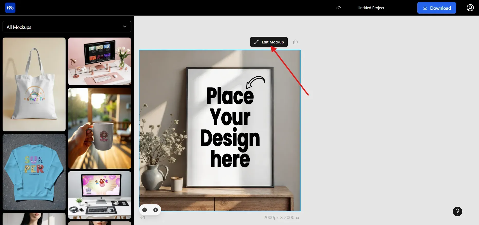 Click on Edit mockup