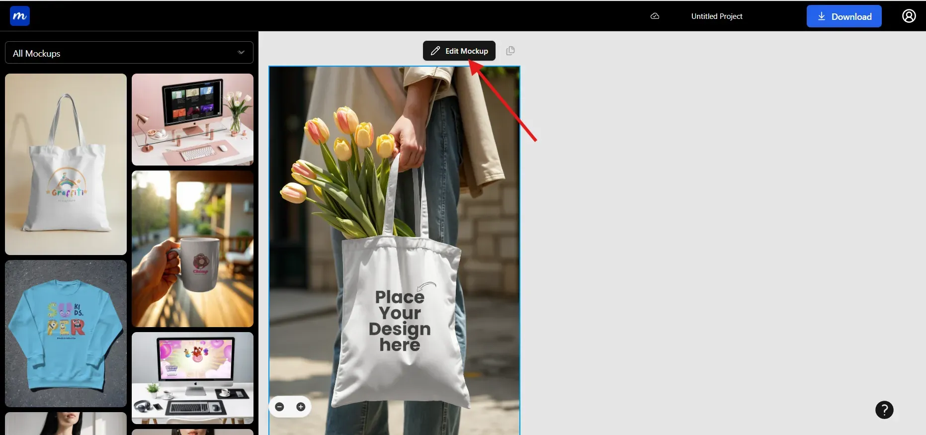 Click on Edit mockup
