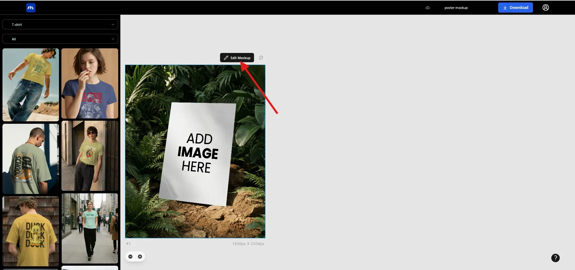 Click on Edit mockup