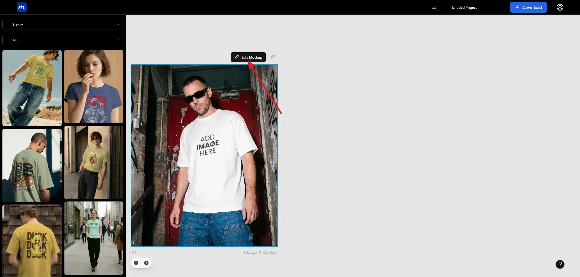 Click on Edit mockup