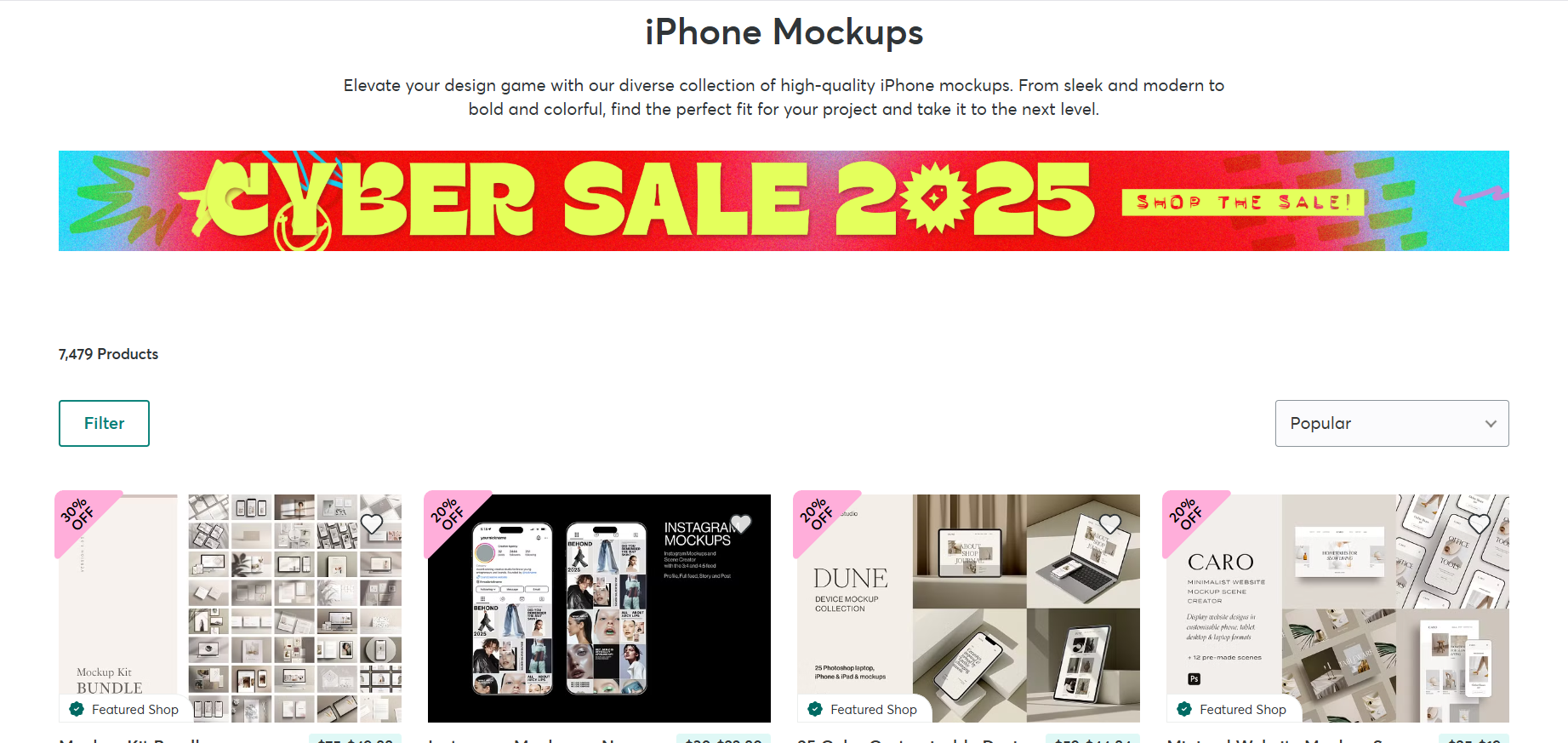 Creative market iPhone mockups