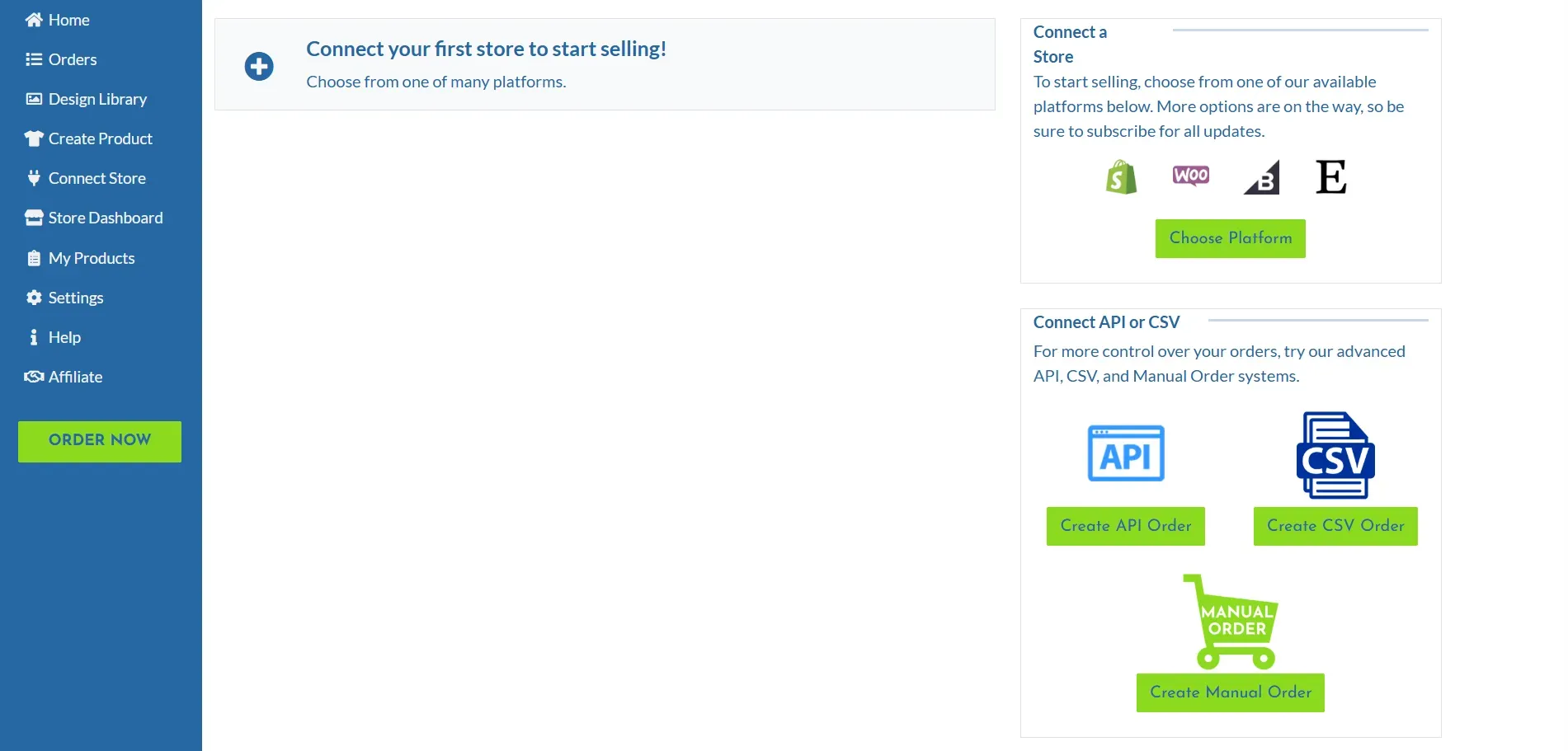 CustomCat dashboard page