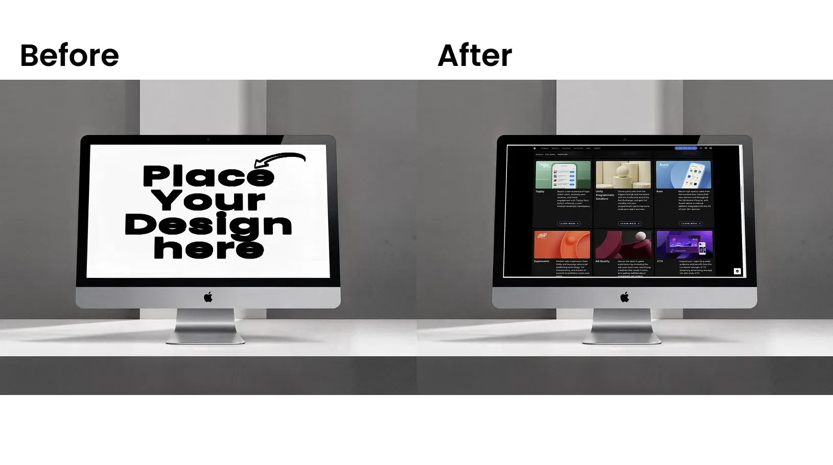 Detailed iMac mockup