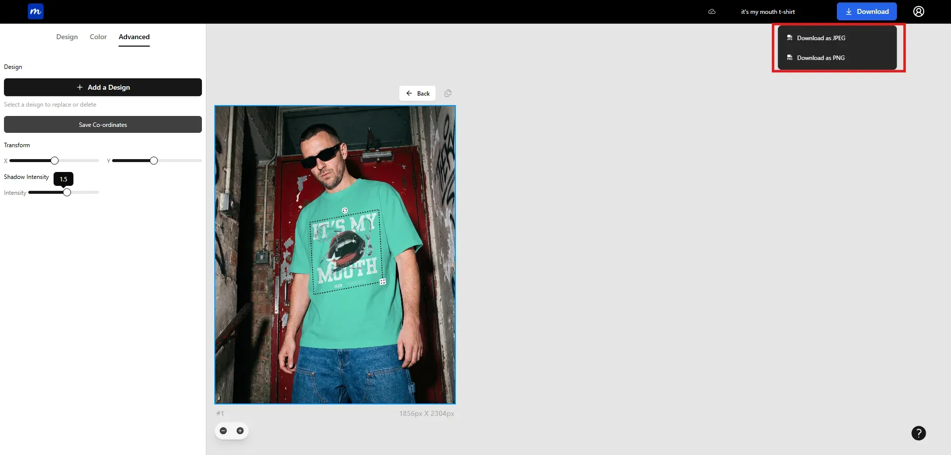 Download the t-shirt mockup on Modor