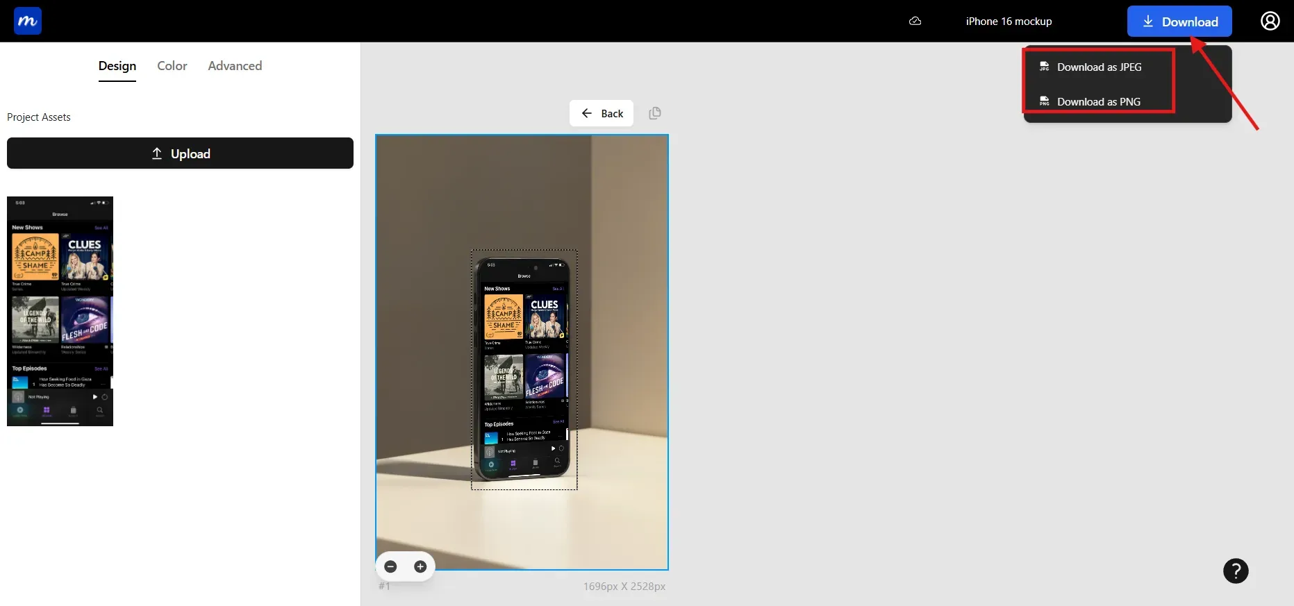 Download the iPhone mockup