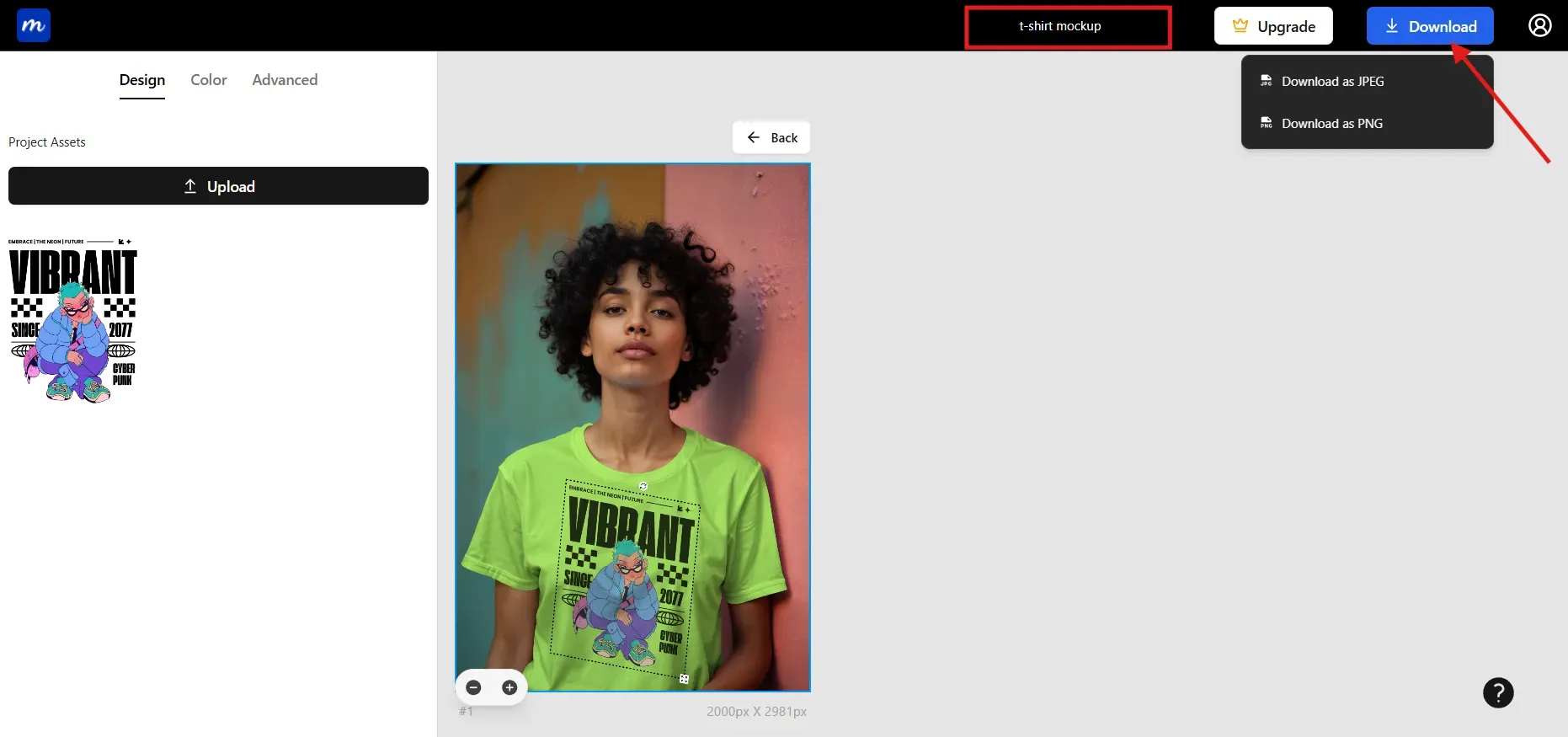 Download your t-shirt mockup