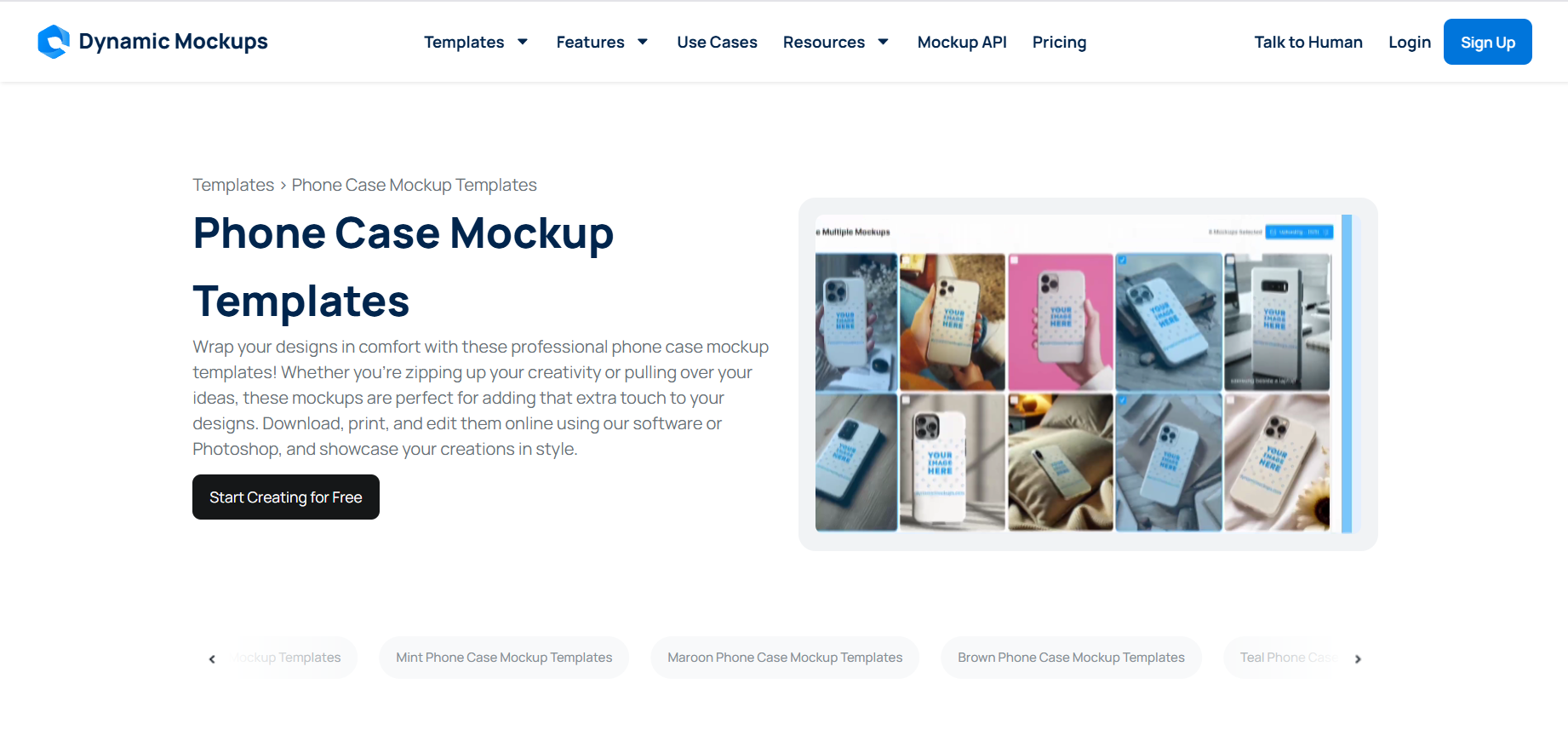 Dynamic mockups iPhone cases