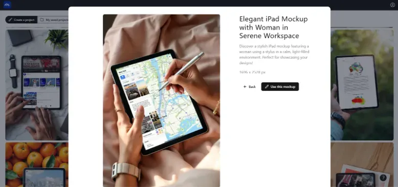 Hand help iPad mockup