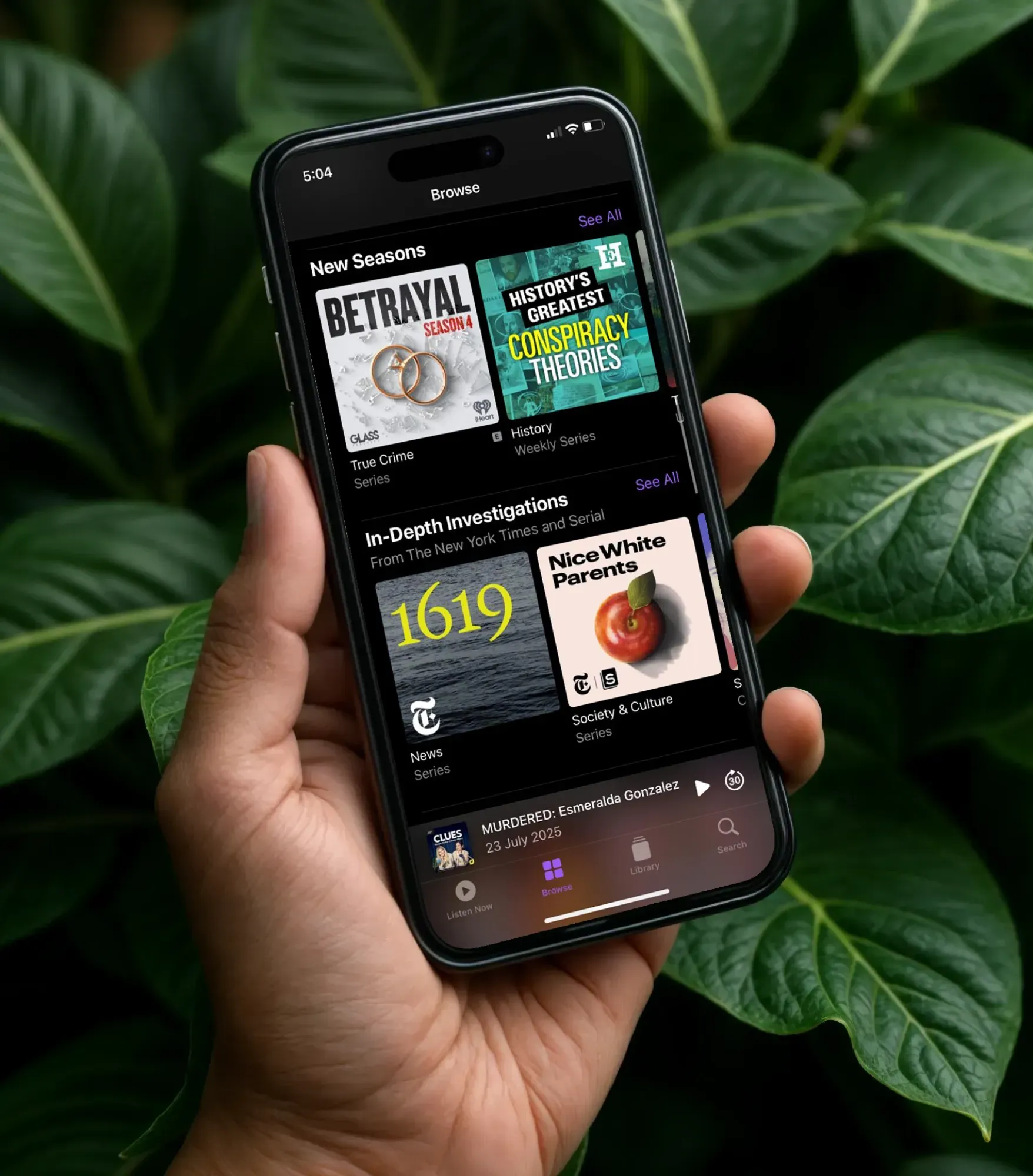 Hand holding iPhone mockup