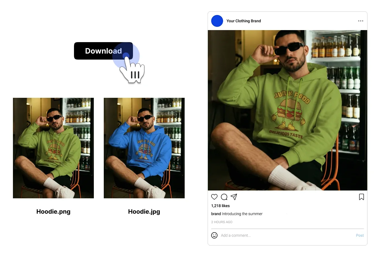 Step 4 download the final hoodie mockup.