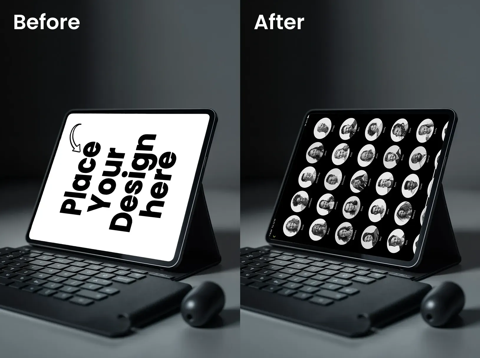 Horizontal ipad mockup