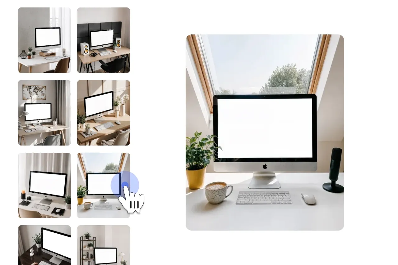 Step 1 select a mockup image from the collection.