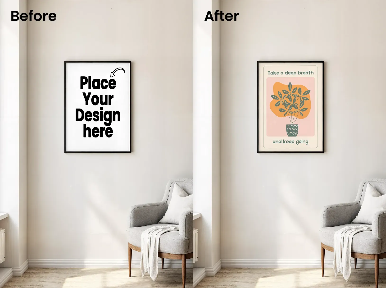 Minimal poster design mockups