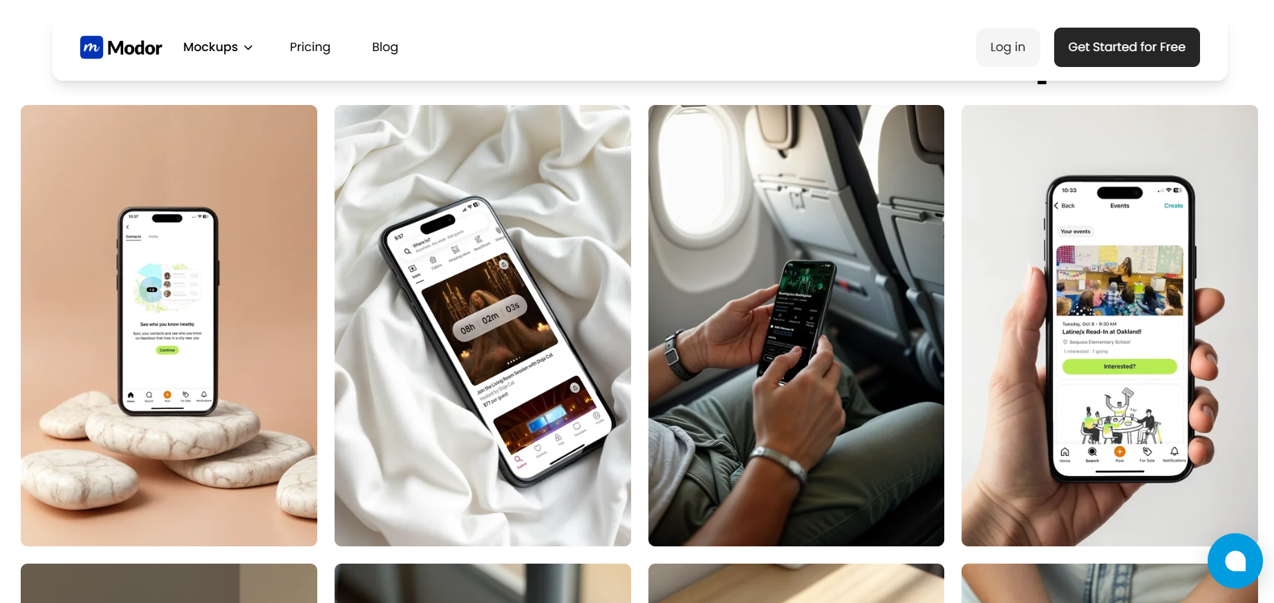 Modor iPhone mockups