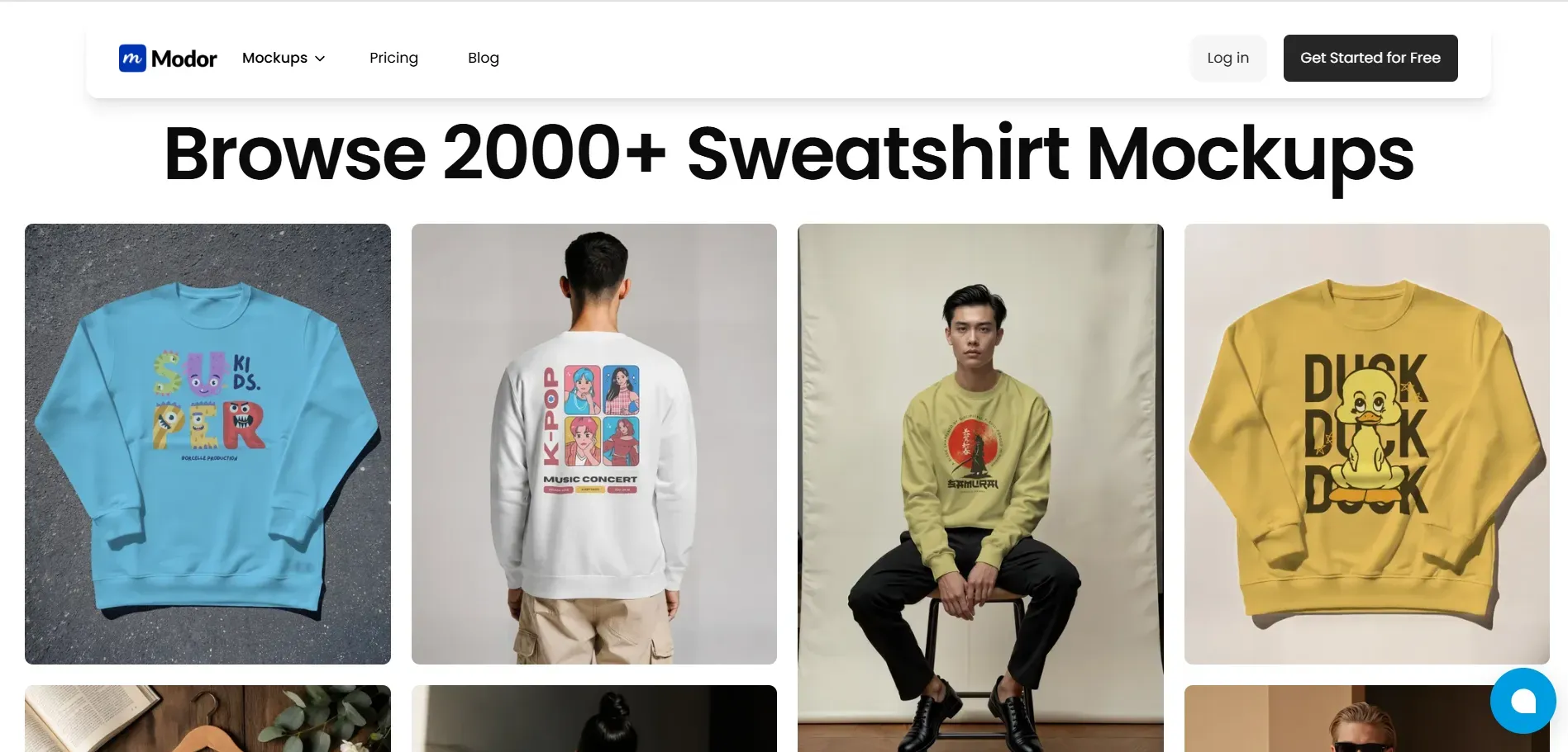 Modor sweatshirt mockups