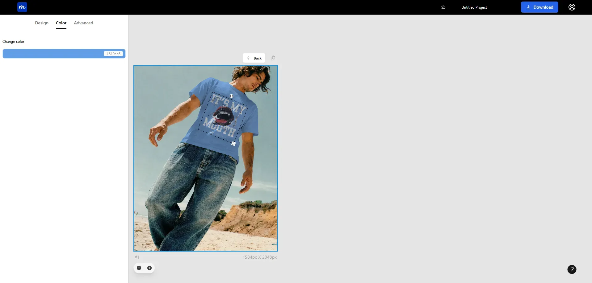 Modor t-shirt mockup generator