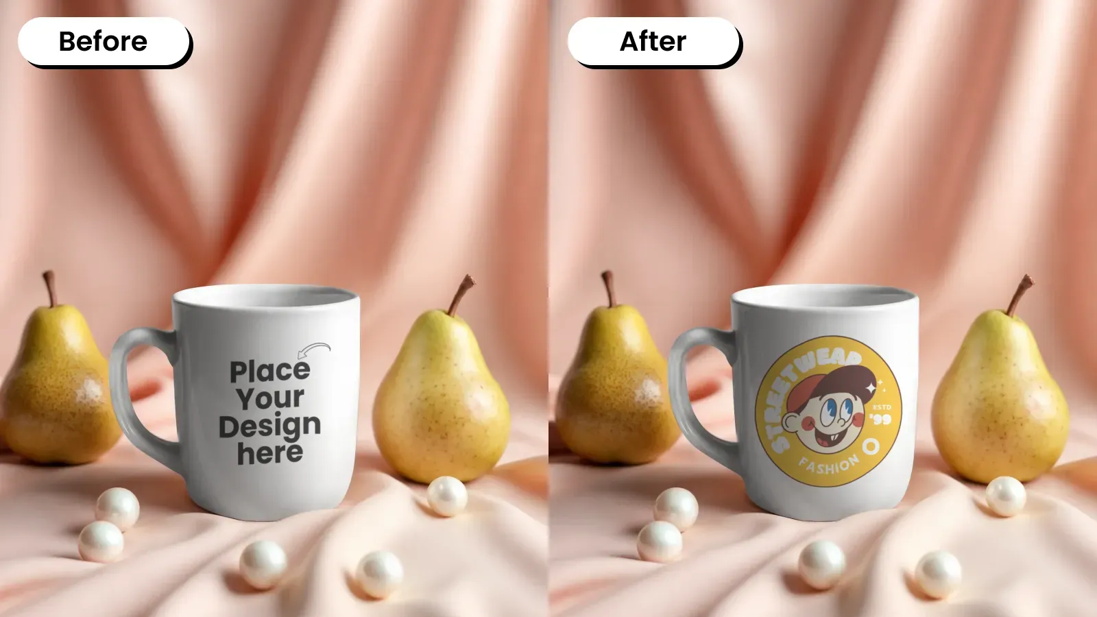 A Mug with Minimalistic Background and Organic Props