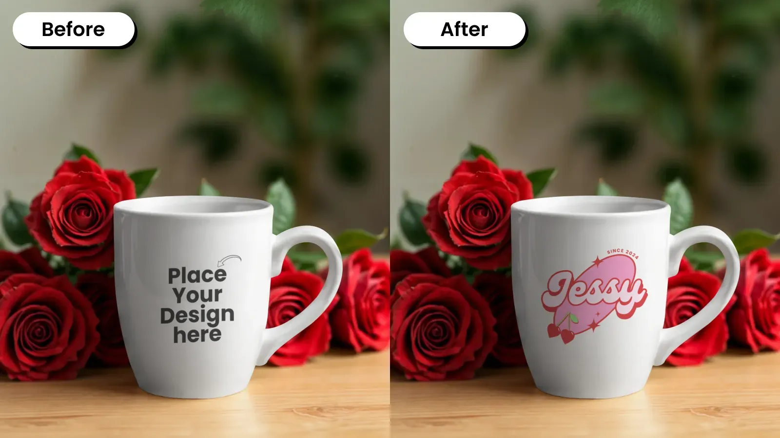 A Mug with Roses (Romance in a Cup)