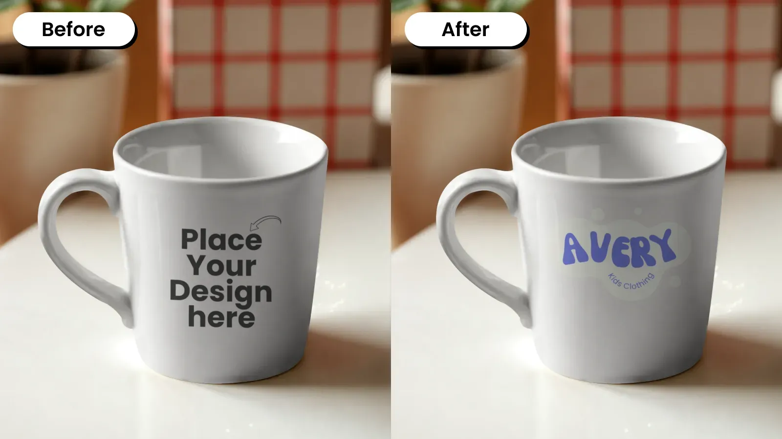 A Mug Mockup at a Breakfast Table 
