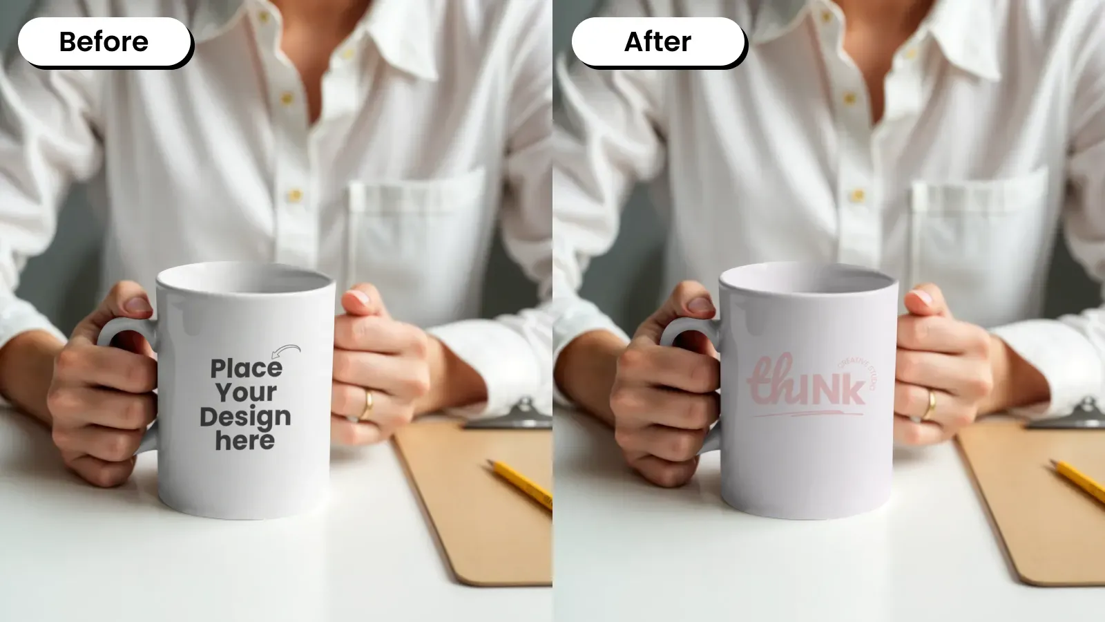 A Person Sitting with a Mug 