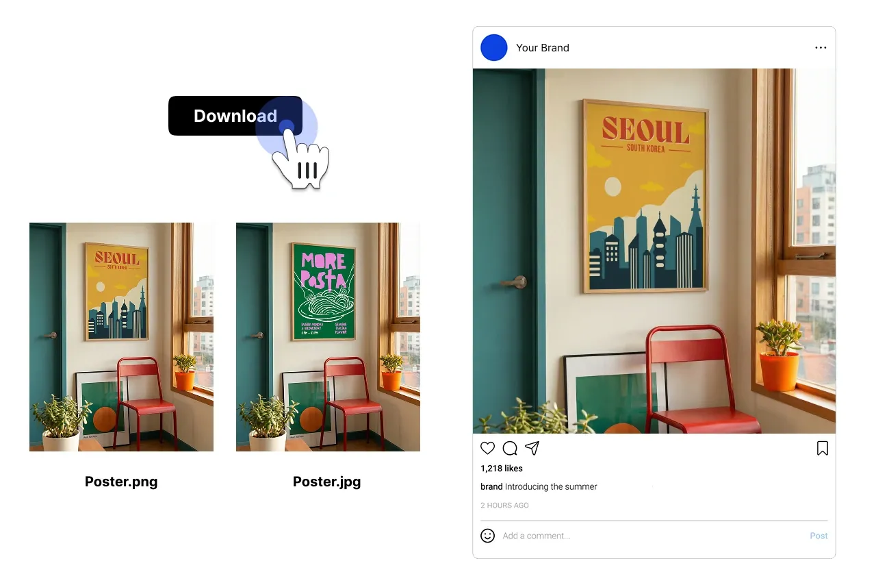 Step 3 download the final poster mockup.