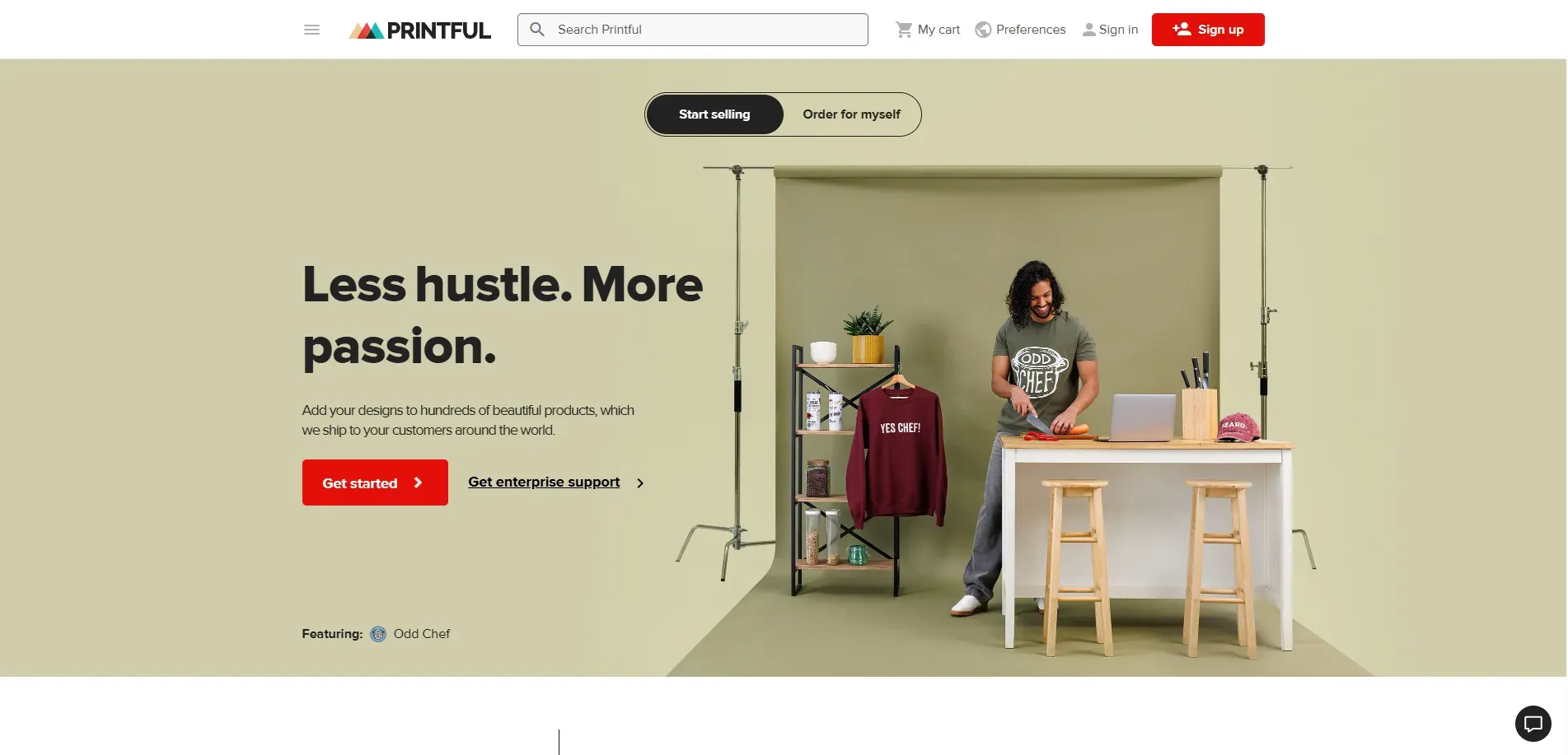 Printful landing page