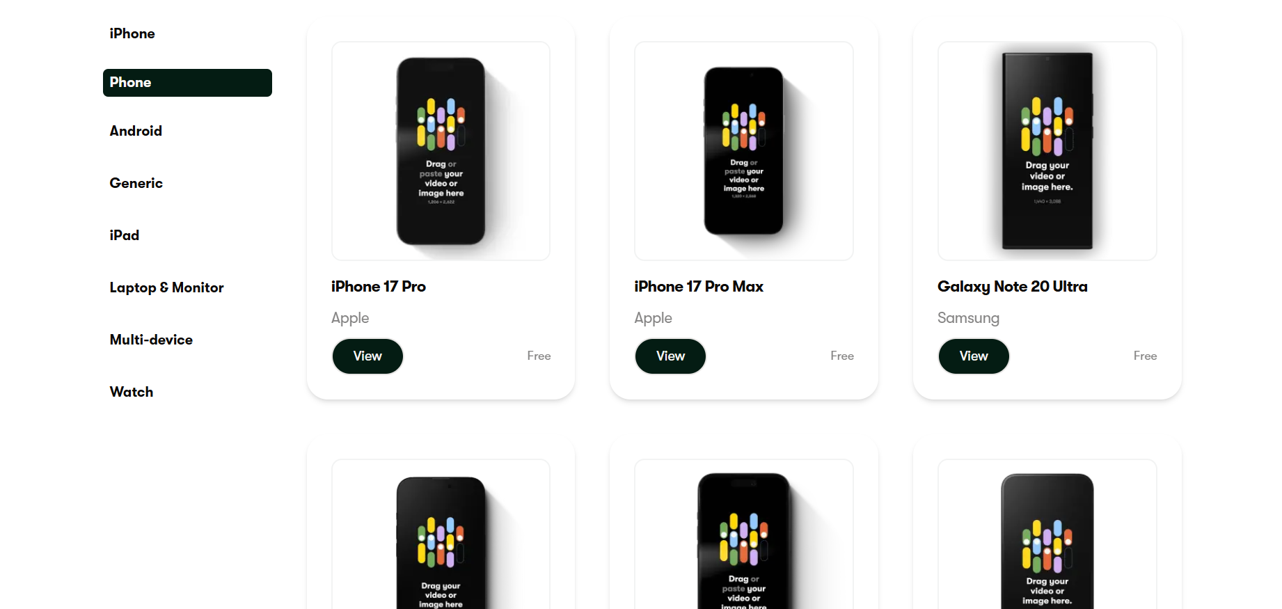 Rotato iPhone mockups