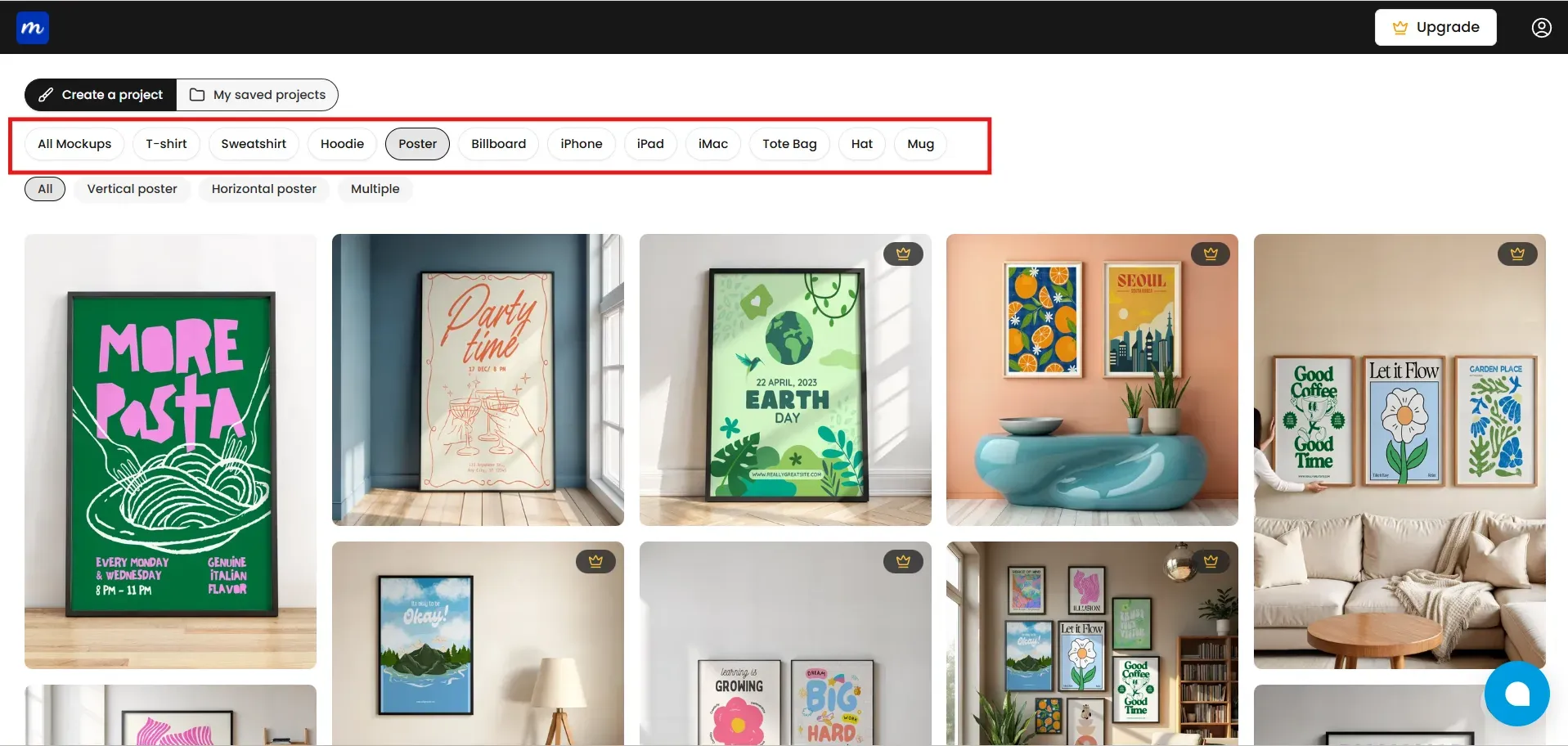 Select a poster mockup