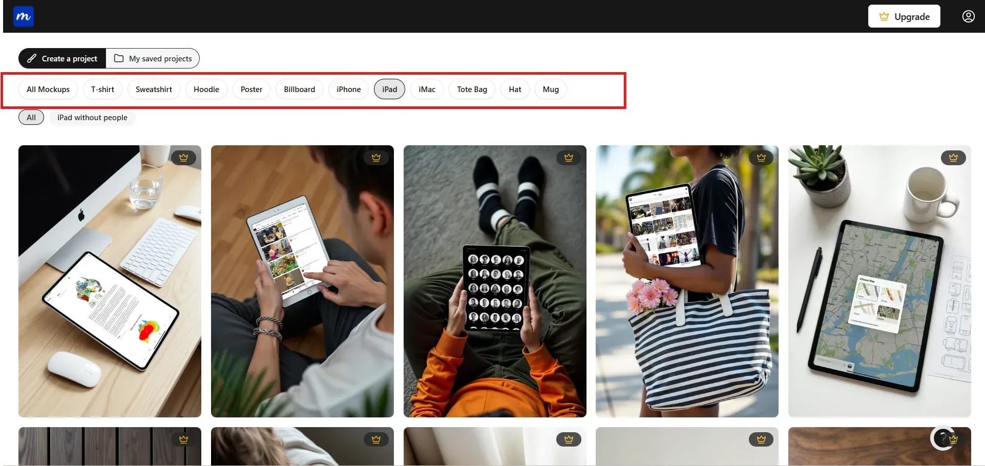 Select an iPad mockup template