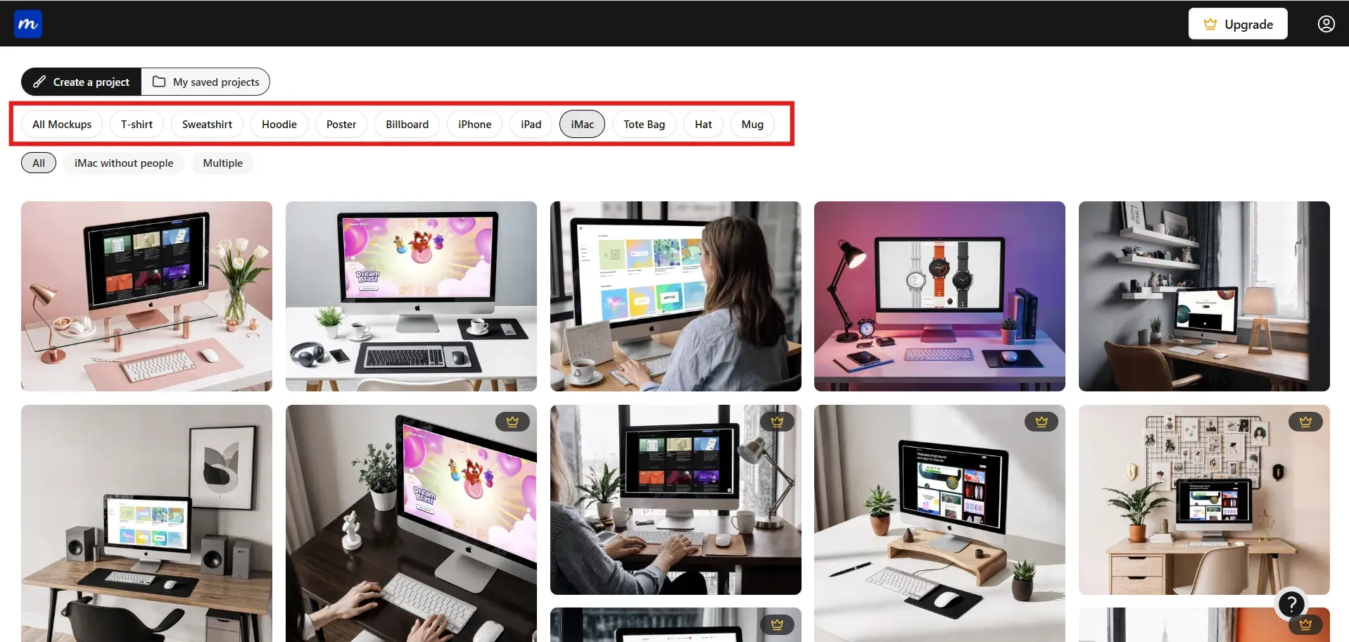 Select an iMac mockup template