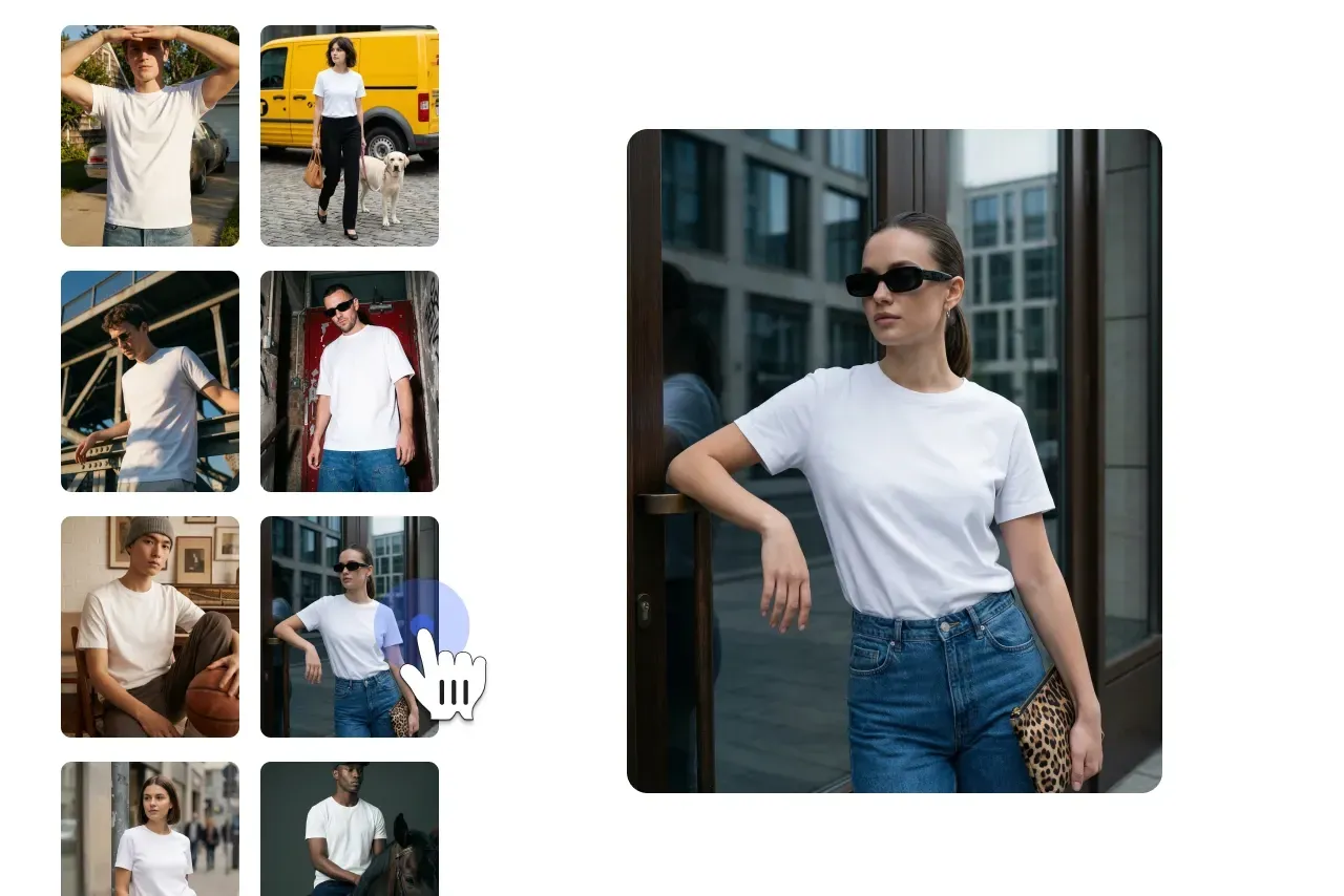 Select a t-shirt mockup template