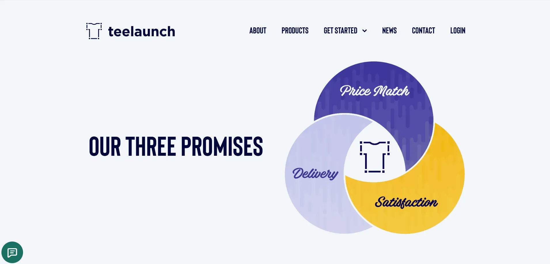 Teelaunch landing page