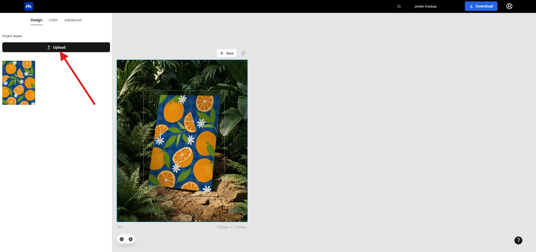 Upload poster design on Modor